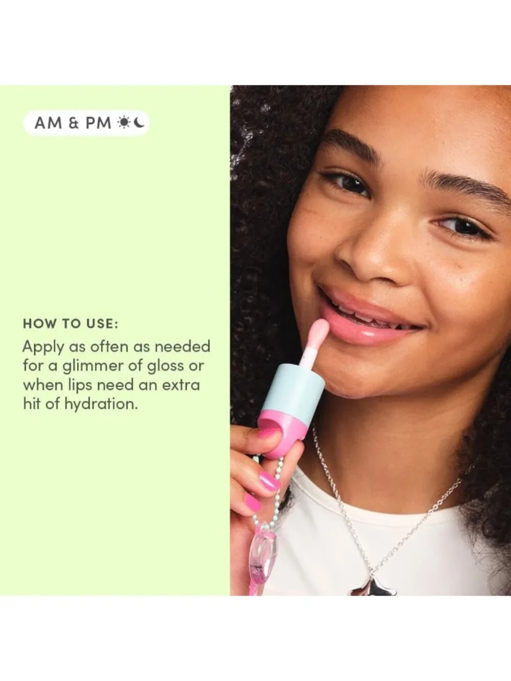 Vegan Tinted Lip Oil Duo for Kids, Non-Sticky & EWG Verified, 2-Pack